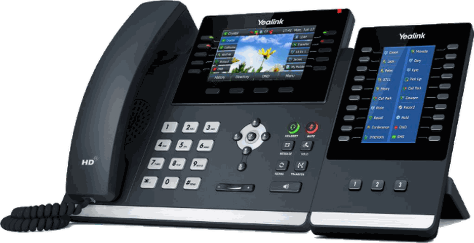 Téléphone IP Yealink T46U avec module d'extension